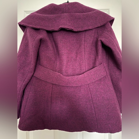 Halogen raspberry boiled wool coat - Picture 6 of 8